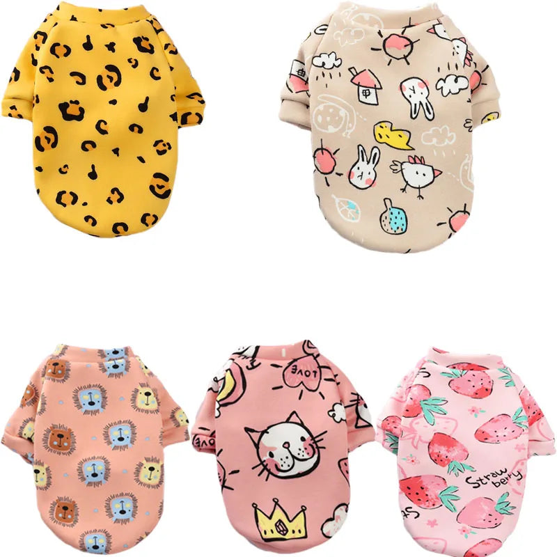 Cartoon Pet Clothes Suit Hoodies Coat for Small Dogs Dachshund York Puppy Cat Sweatshirt Pullover Jacket Pet Costumes Winter XL