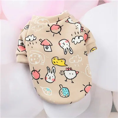 Cartoon Pet Clothes Suit Hoodies Coat for Small Dogs Dachshund York Puppy Cat Sweatshirt Pullover Jacket Pet Costumes Winter XL