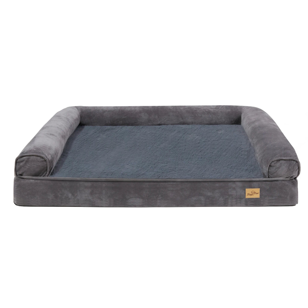 XXL Large Orthopedic Dog Bed Cozy Pet Dogs Bedding with Bolster Washable Cover