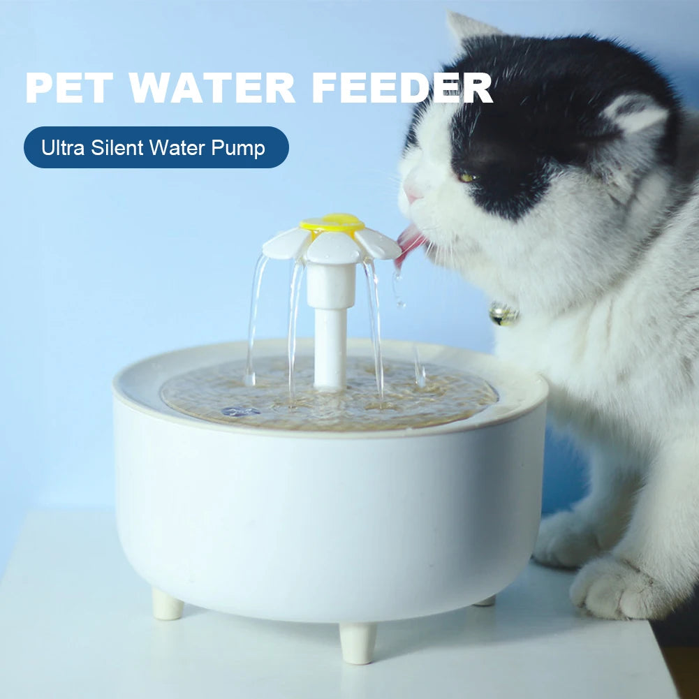 1200ml Automatic Cat Water Fountain Filter USB Electric Mute Pet Drink Bowl Pet Drinking Dispenser Drinker Cats Water Dispenser