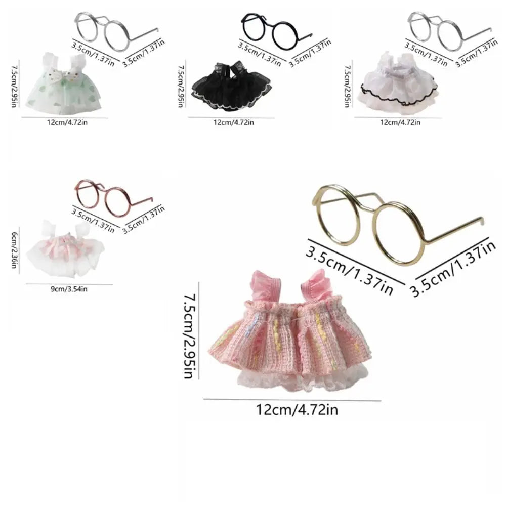 Pet Vest Adorable Hamster Princess Dress Lightweight Soft Pet Dress Eyeglasses Set Breathable Pet Puff Skirt Four Seasons
