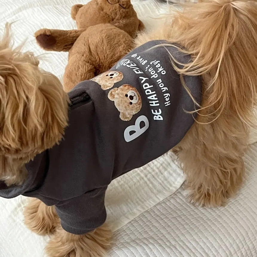 Pet Clothes Cartoon Bear Pet Shirt Puppy Clothes Pet Jacket for Small Medium Dog Cat Chihuahua Costume Dogs Winter Cute Costume