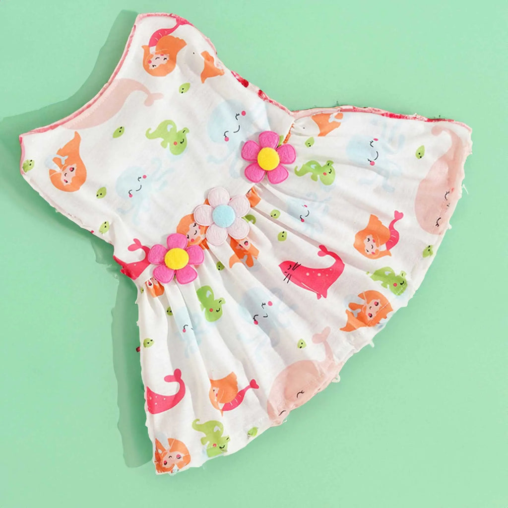 Cute Cartoon Pet Dress Spring Summer Puppy Clothes Dog Skirt Adorable Small Dog Clothing Chihuahua Yorkie Apparel Fashion Dress