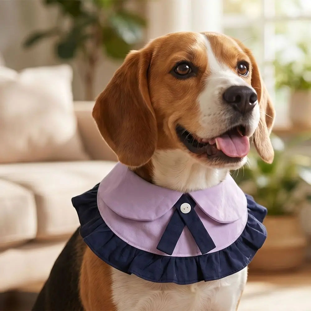 Pet Apparel Cute Pet Drool Bib Washable Breathable Cat Bib Scarfs Decorative Faux Collar Puppy Collar Small Dogs