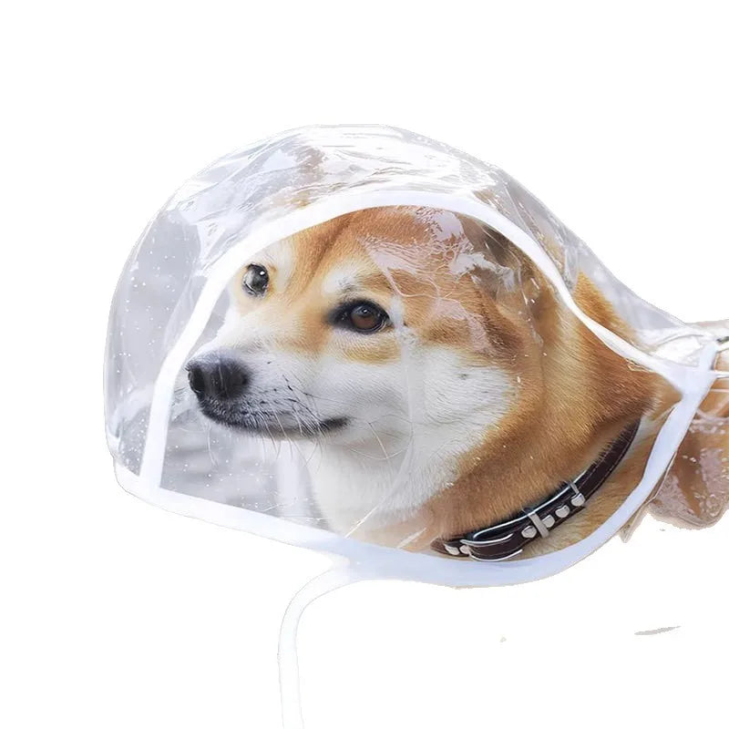 Pet Dog Puppy Transparent Rainwear Raincoat Pet Hooded Waterproof Jacket Clothes Soft PVC Small Dogs Raincoat Puppy Rain Poncho