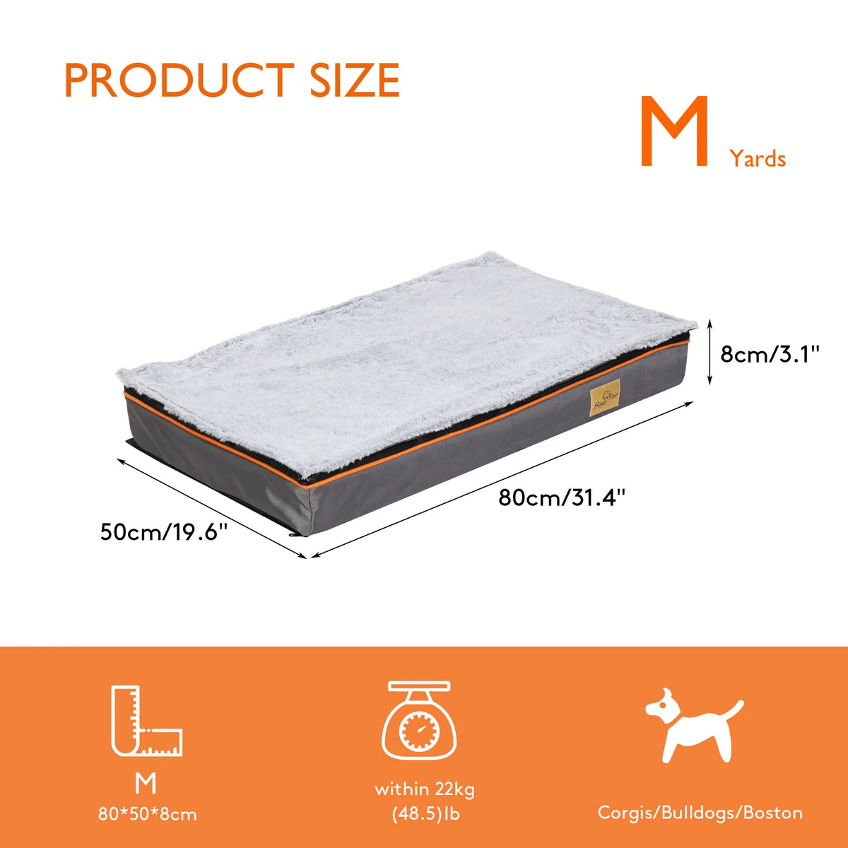 Dog Pet Bed  Large Padded Orthopedic Dog Bed Foam Cushion Pets Pillow Bed with Washable Cover