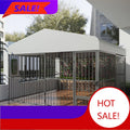 Large Dog Kennel Outside,10x10x6 FT Heavy-Duty Outdoor Cage with Roof and Lock,Covered Outside Kennel,for Medium and Large Dogs,