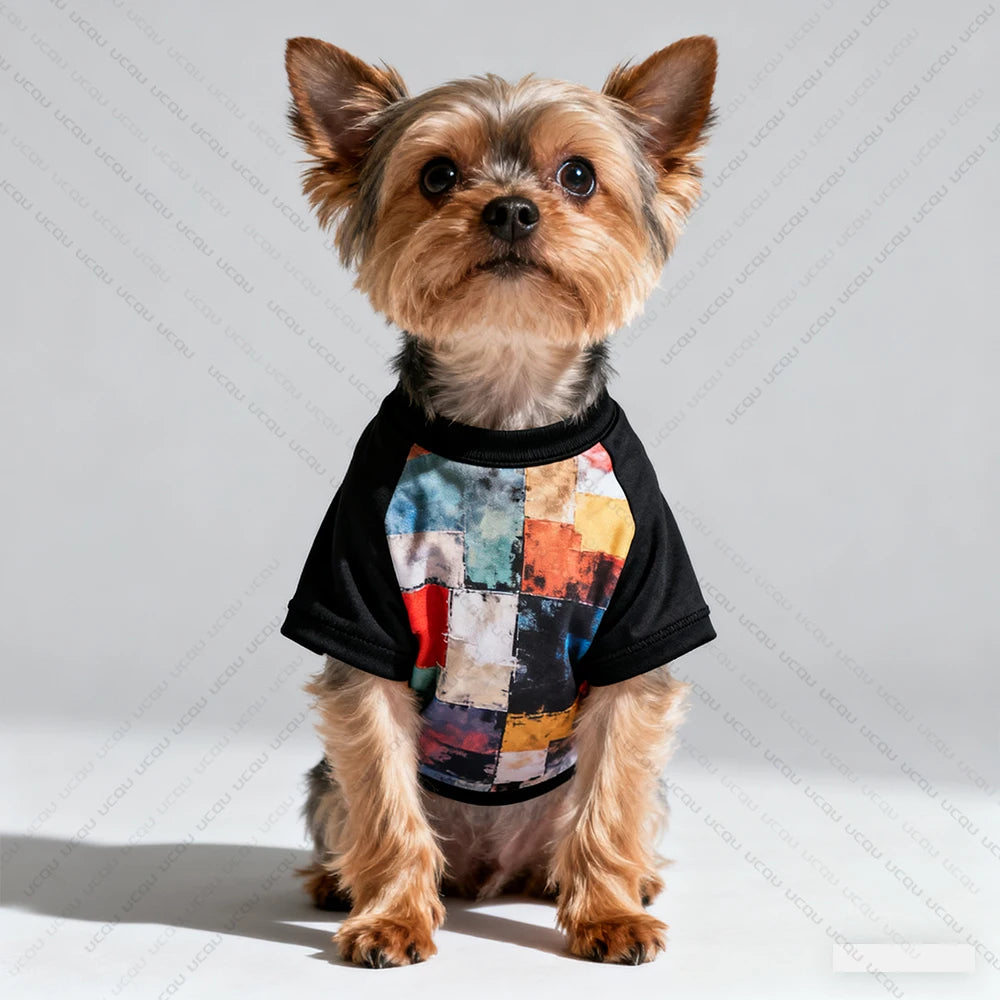 Pet Autumn Clothing Dog T-Shirts Vest Fashion Trend Design Fresh And Cute Exclusive For Cute Pets  Quick Drying And Breathable