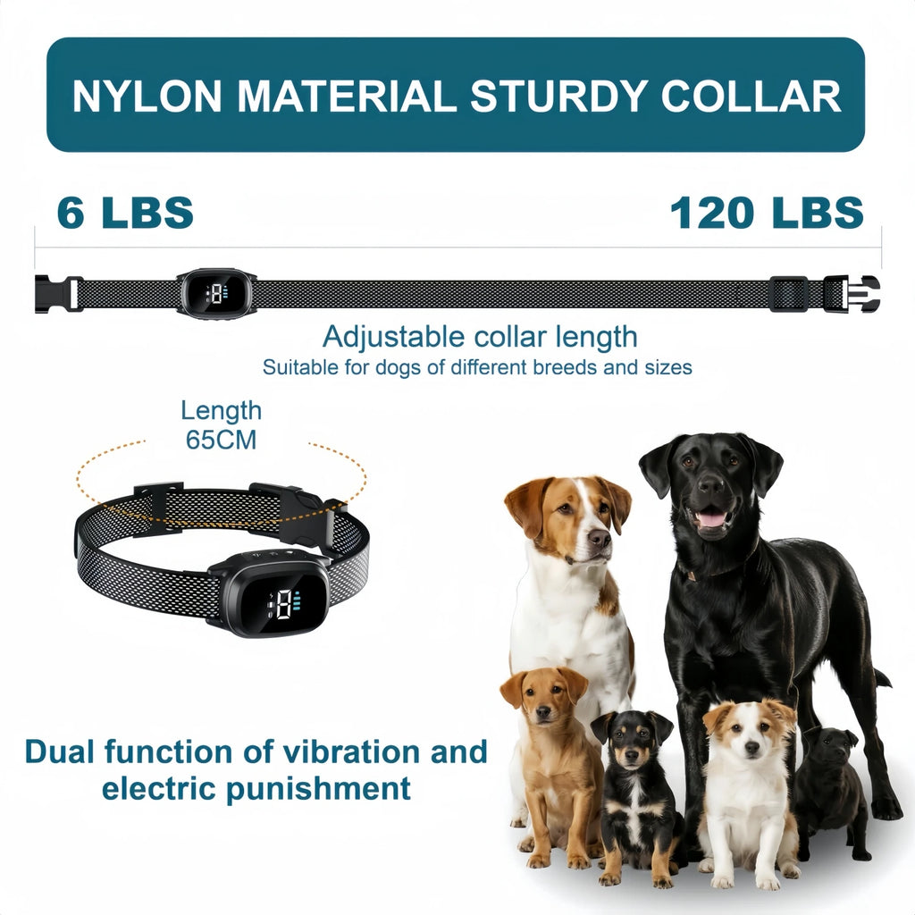 Pet Dog Anti Barking Device USB Rechargeable Dogs Training Collar Ultrasonic Stop Barking Vibration Anti Bark Collar
