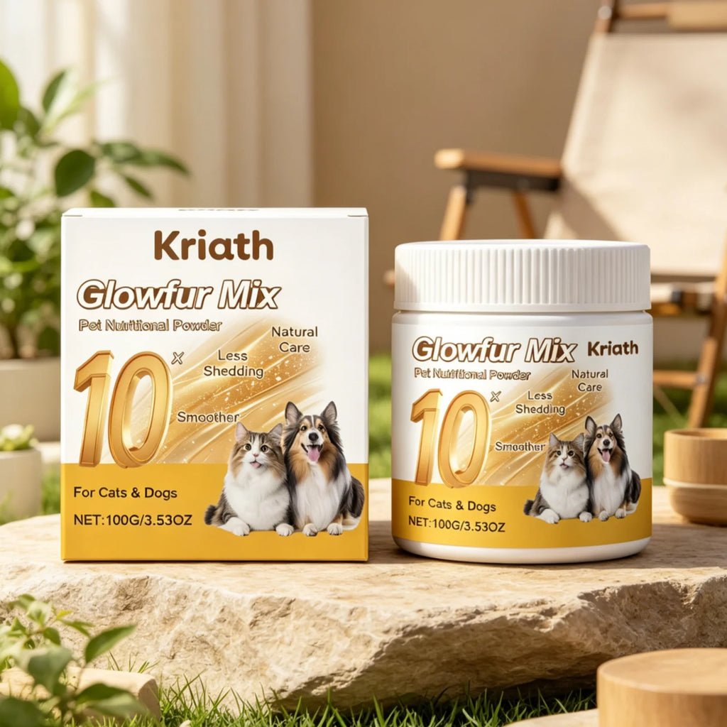 Kriath Pet Nutritional Powder Fur Smoothing Hair Loss Control Natural Skin Nourishment Supports Health Pet Hair Care Powder 100g