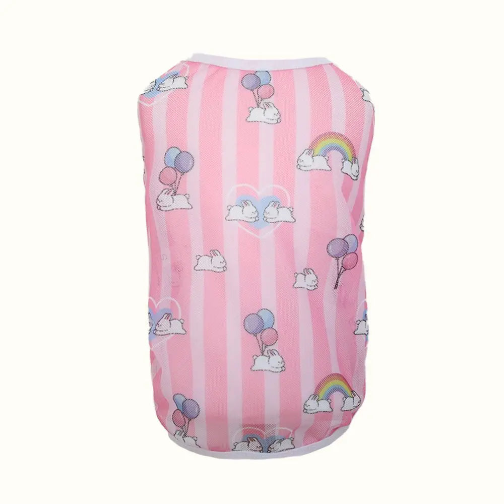 Pet clothing is fresh cute fashionable summer thin cat and dog clothing breathable mesh suspender and stylish vest