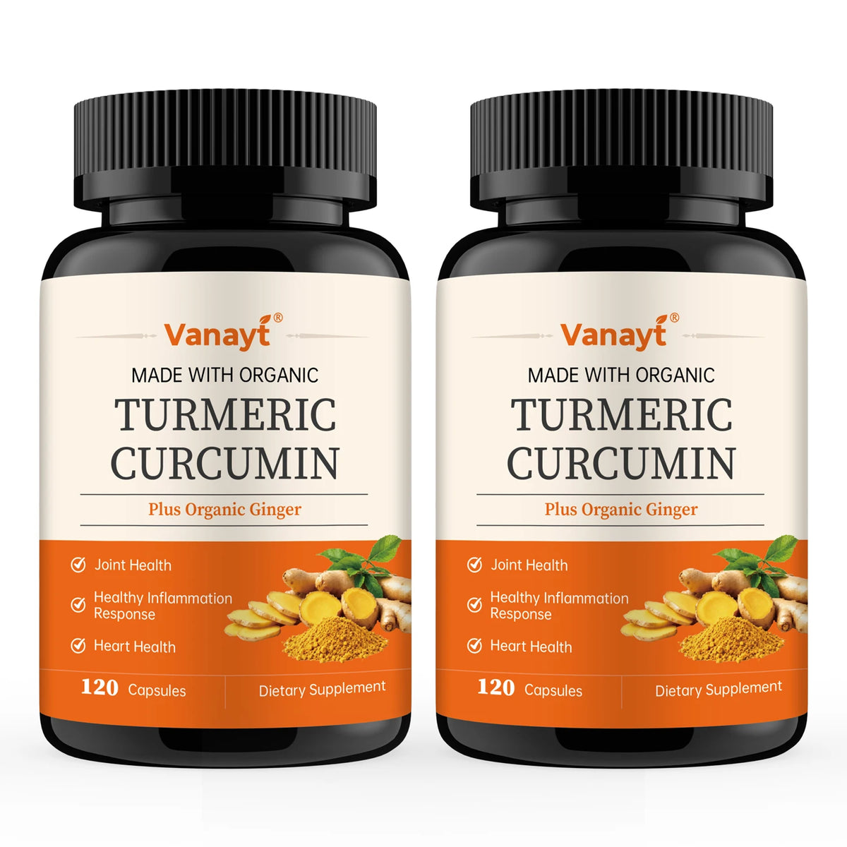 Turmeric Curcumin Capsules - with Black Pepper 95% Curcumin Complex - for Joint, Digestive & Immune Support Supplement