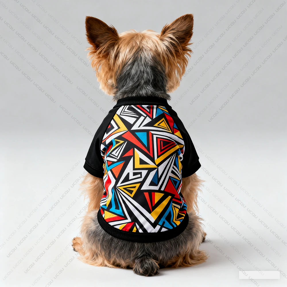 Pet Autumn Clothing Dog T-Shirts Vest Fashion Trend Design Fresh And Cute Exclusive For Cute Pets  Quick Drying And Breathable