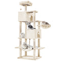 MCQ 66 Inch Cat Tree Tower Multi Level Cat Climbing Tower with Natural Sisal Scratching Posts Pet Condo for Indoor Cats Kittens