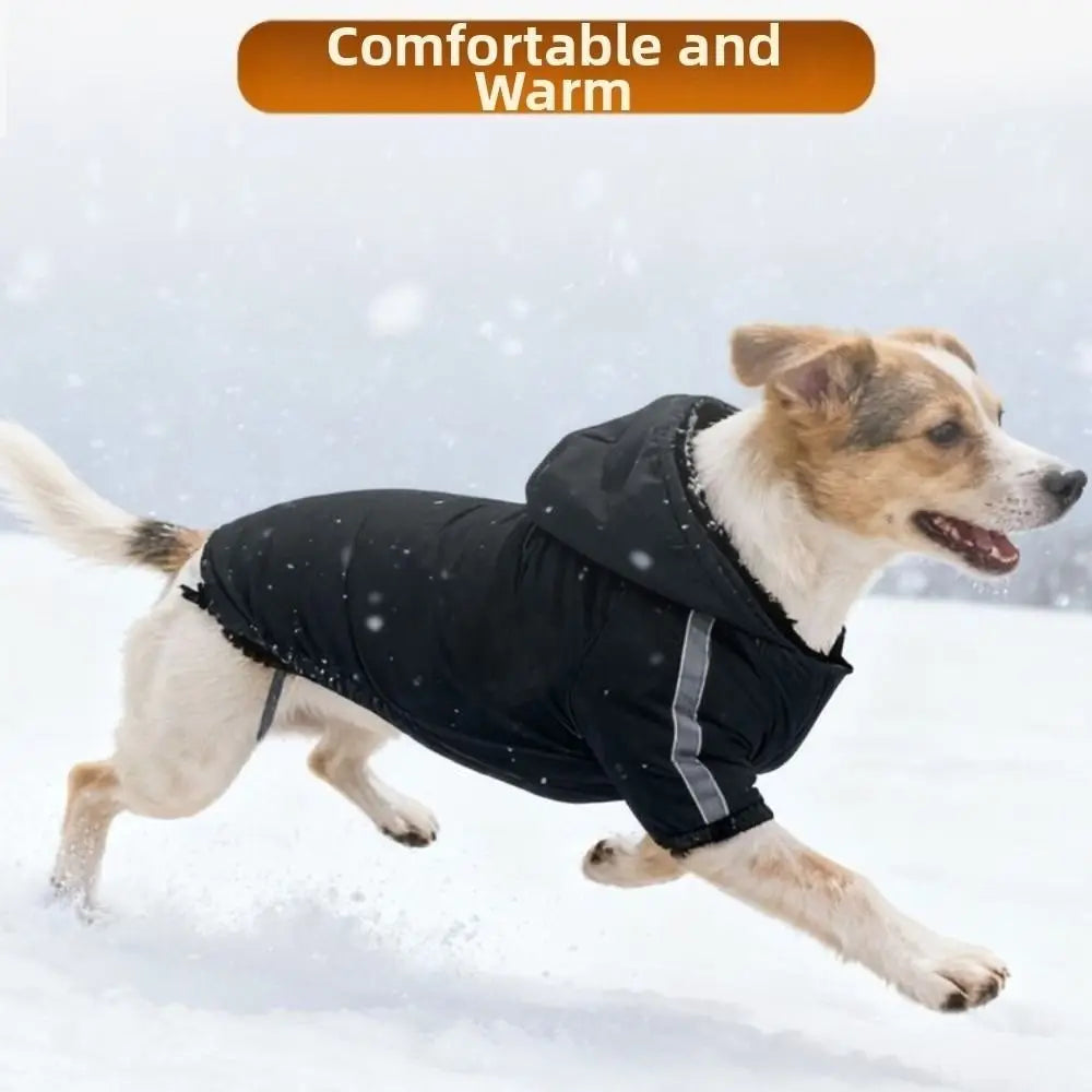 Pet Costume Windproof Fleece Dog Clothes Waterproof Warm Winter Pet Apparel Thicken Comfortable Pet Sweatshirt Autumn Winter