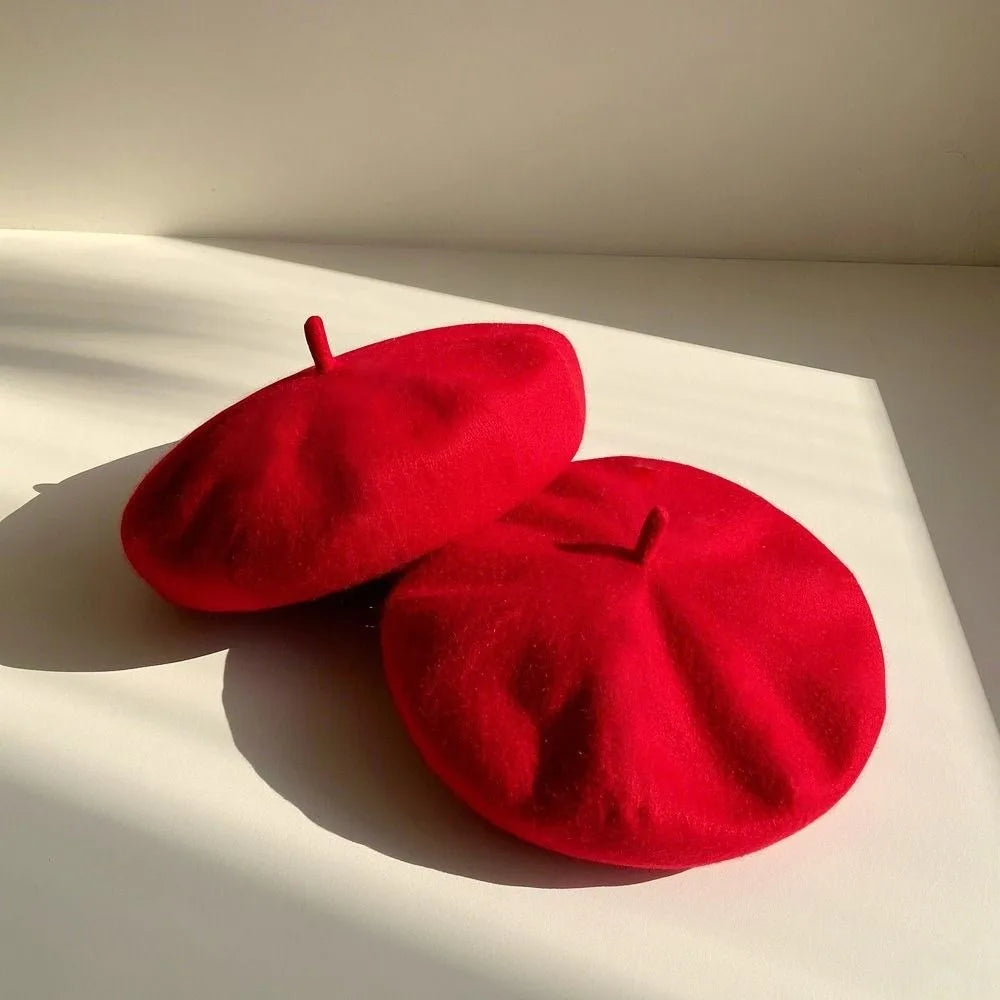 Pet Accessories Cute Cat Beret Hat Fashionable Breathable Cat Sunscreen Hat Red Black Comfortable Pet Headwear Outdoor Indoor
