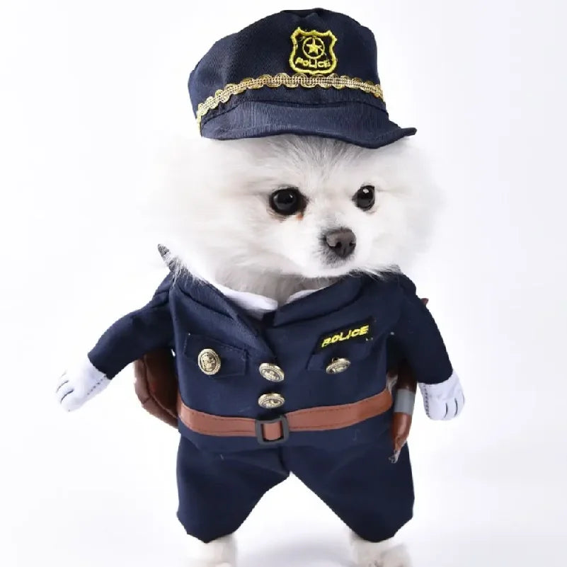 Easy To Wear Halloween Pet Costume Soft Fabric Uniform Dog Cosplay Clothing Funny Pet Supplies Kitten Puppy Costume