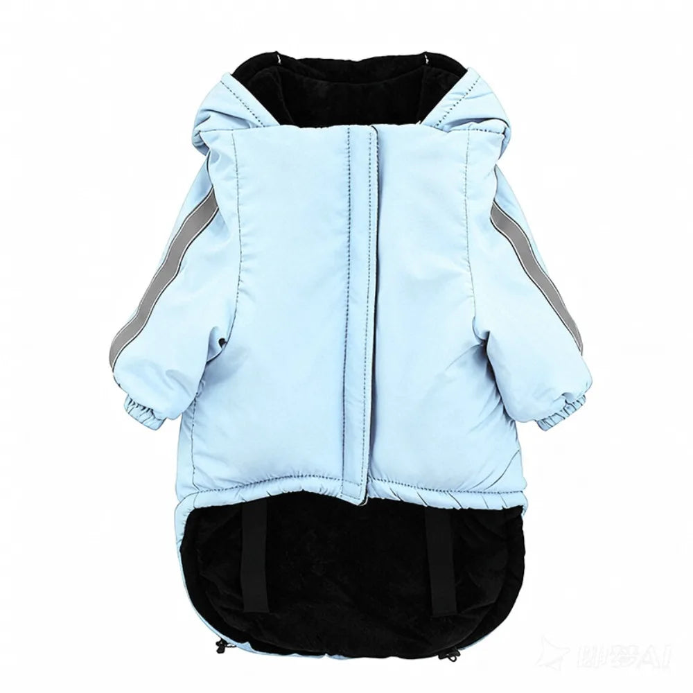 Pet Costume Windproof Fleece Dog Clothes Waterproof Warm Winter Pet Apparel Thicken Comfortable Pet Sweatshirt Autumn Winter