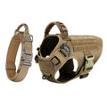 Dog Harness Collar Set Adjustable Tactical Dog Vest Harness And Durable Nylon Dog Collar Combo For Small Medium Large Dogs Outdoor Walking Training
