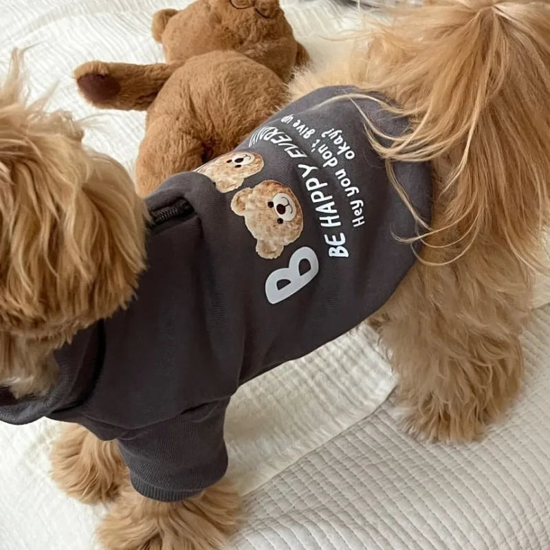 Pet Clothes Cartoon Bear Pet Shirt Puppy Clothes Pet Jacket for Small Medium Dog Cat Chihuahua Costume Dogs Winter Cute Costume