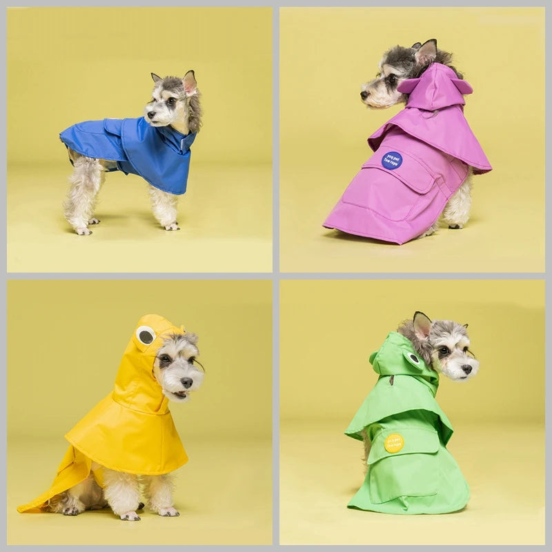 Pet Dog Raincoat Coat The Dog Face Pet Cape Clothes Outdoor Jacket Dog Raincoat Reflective Clothes for Small Medium Large Dogs