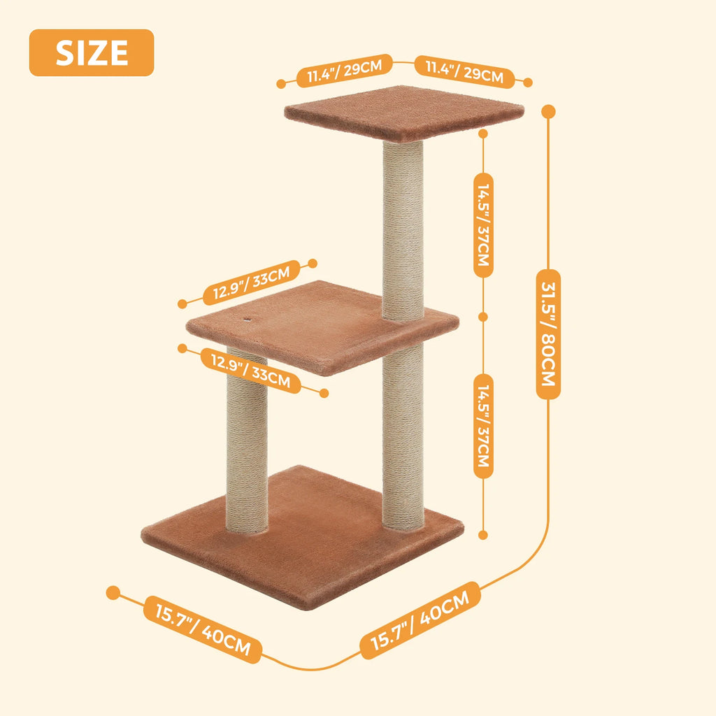 Cat Tree Cat Tower for Indoor Cats 2 Styles Cat Activity Tree with Cat Scratching Posts Big Hammock and Removable Top Perch Grey