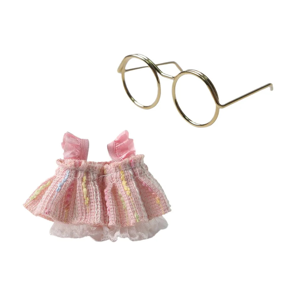 Pet Vest Adorable Hamster Princess Dress Lightweight Soft Pet Dress Eyeglasses Set Breathable Pet Puff Skirt Four Seasons