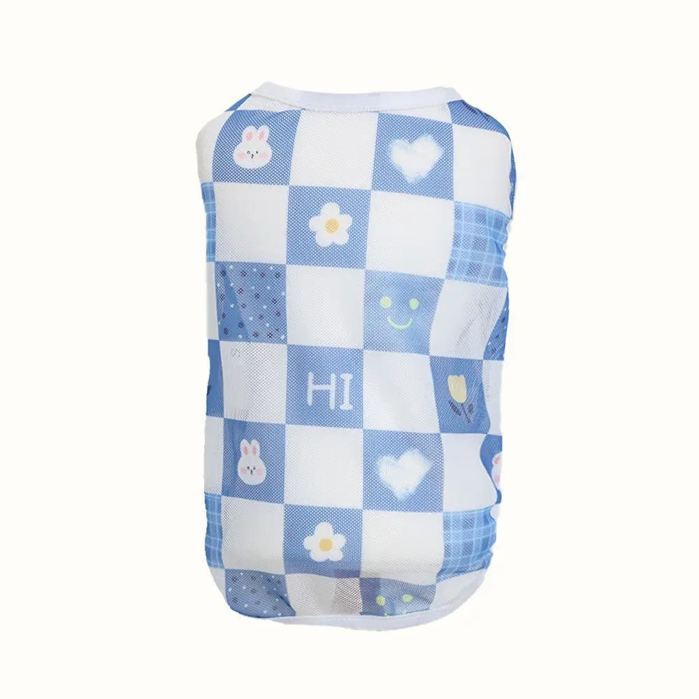 Pet clothing is fresh cute fashionable summer thin cat and dog clothing breathable mesh suspender and stylish vest