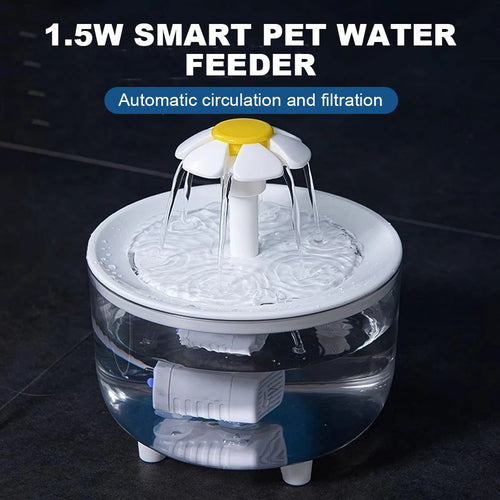 1200ml Automatic Cat Water Fountain Filter USB Electric Mute Pet Drink Bowl Pet Drinking Dispenser Drinker Cats Water Dispenser