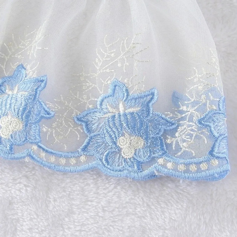 Pet Apparel Thin Mesh 3D Flower Pet Dress Lightweight Comfortable Dog Princess Dress Breathable Cat Strap Puff Skirt Cats Dogs