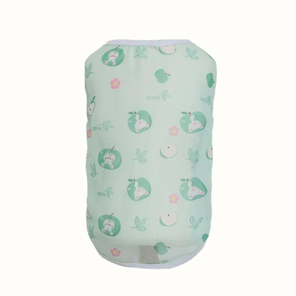 Pet clothing is fresh cute fashionable summer thin cat and dog clothing breathable mesh suspender and stylish vest