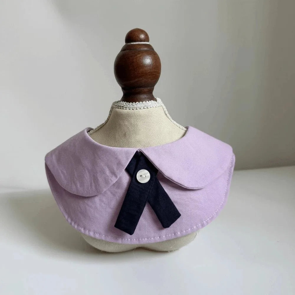 Pet Apparel Cute Pet Drool Bib Washable Breathable Cat Bib Scarfs Decorative Faux Collar Puppy Collar Small Dogs