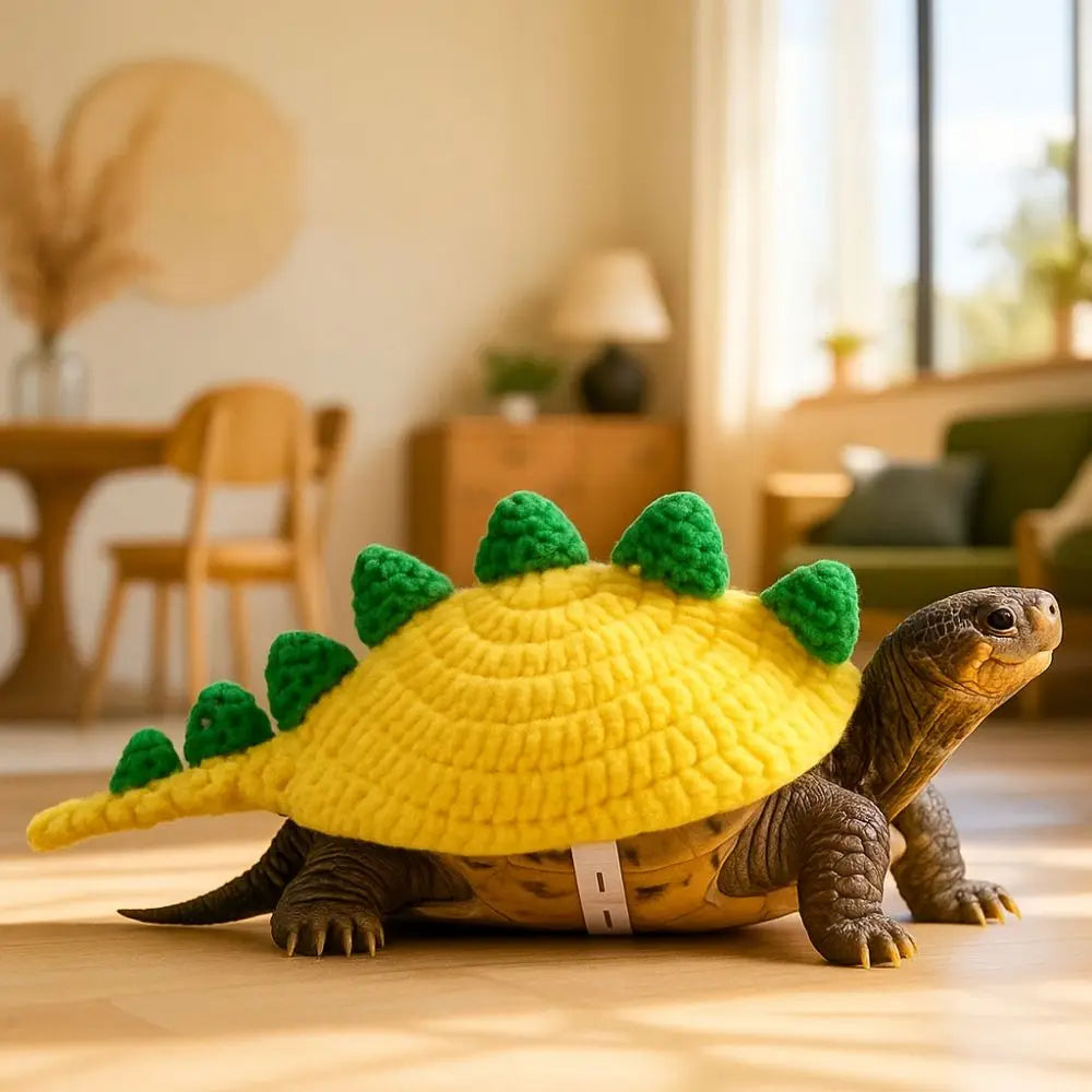 Pet Apparel Cartoon Turtle Knitted Sweater Dinosaur Warm Turtle Costume Adjustable Pet Tortoise Clothes Halloween Party