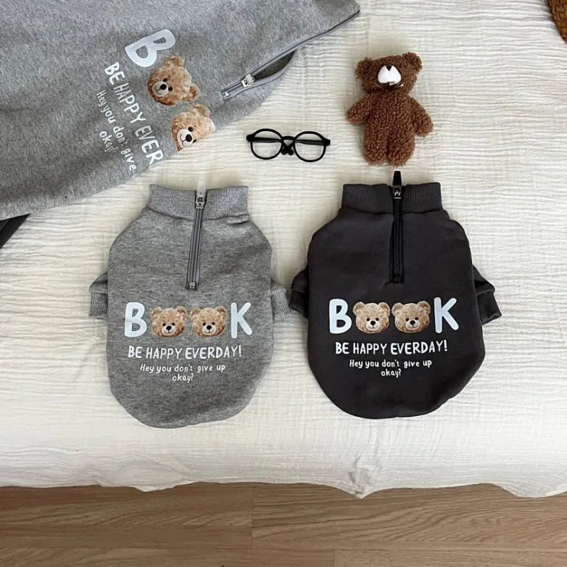 Pet Clothes Cartoon Bear Pet Shirt Puppy Clothes Pet Jacket for Small Medium Dog Cat Chihuahua Costume Dogs Winter Cute Costume