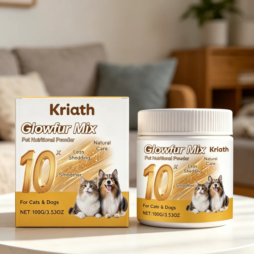 Kriath Pet Nutritional Powder Fur Smoothing Hair Loss Control Natural Skin Nourishment Supports Health Pet Hair Care Powder 100g
