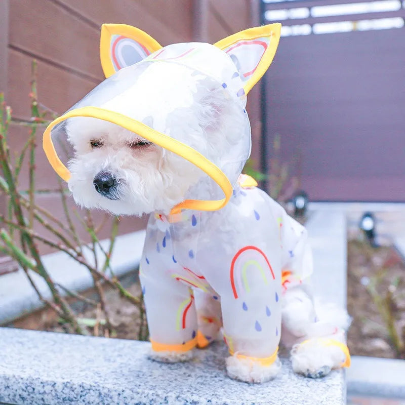 Dog Raincoat Waterproof Pet Clothes Accessories Dogs Apparel Apparels Small Clothing Pieces Hooded For Supplies Products