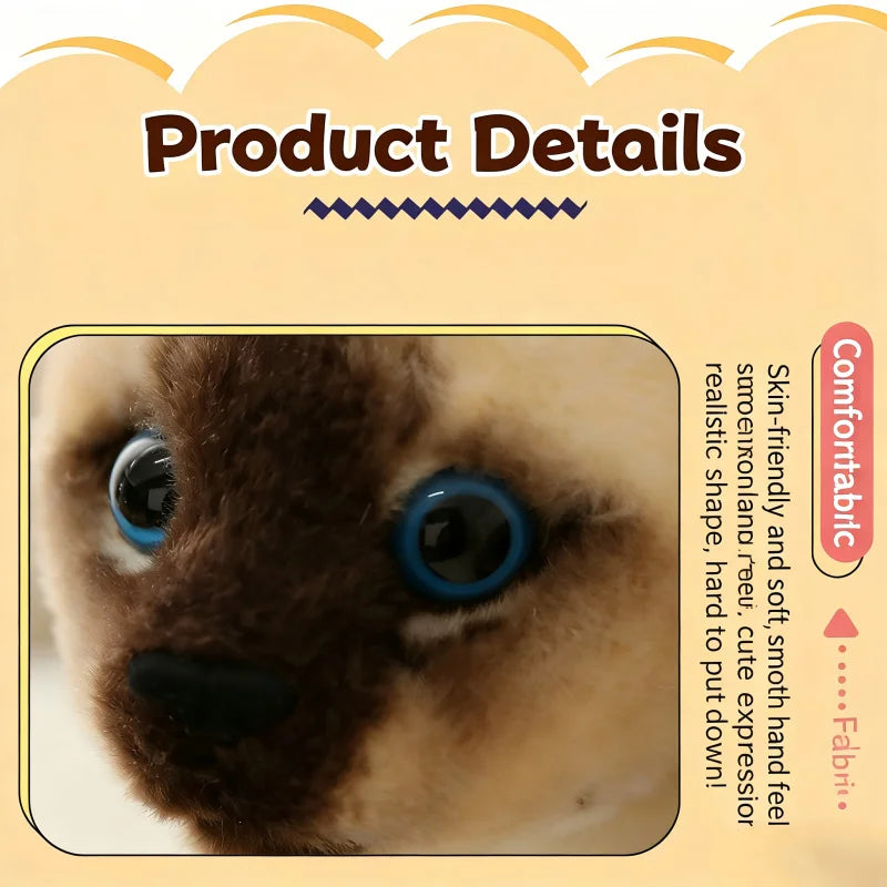 Pet cat toy, realistic cat plush toy, soft and comfortable, a great companion for indoor play