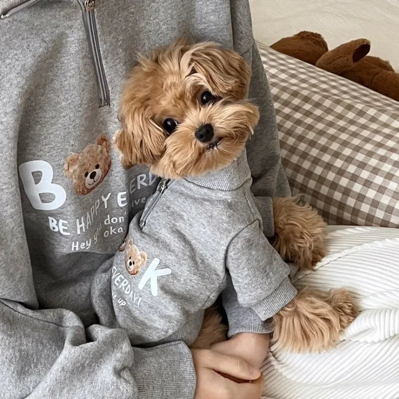 Pet Clothes Cartoon Bear Pet Shirt Puppy Clothes Pet Jacket for Small Medium Dog Cat Chihuahua Costume Dogs Winter Cute Costume