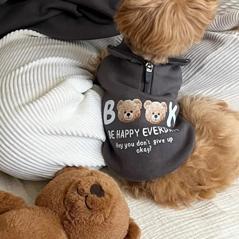 Pet Clothes Cartoon Bear Pet Shirt Puppy Clothes Pet Jacket for Small Medium Dog Cat Chihuahua Costume Dogs Winter Cute Costume