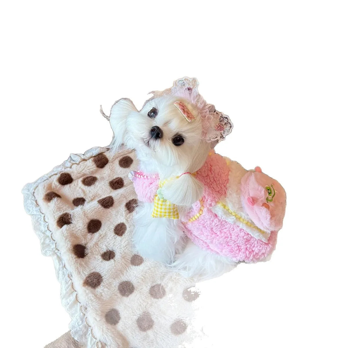Autumn And Winter Pet Clothes For Small Dogs, Cute Plush Small Monster Doll Design, Warm Dog Apparel For Teddy, Bichon Frise