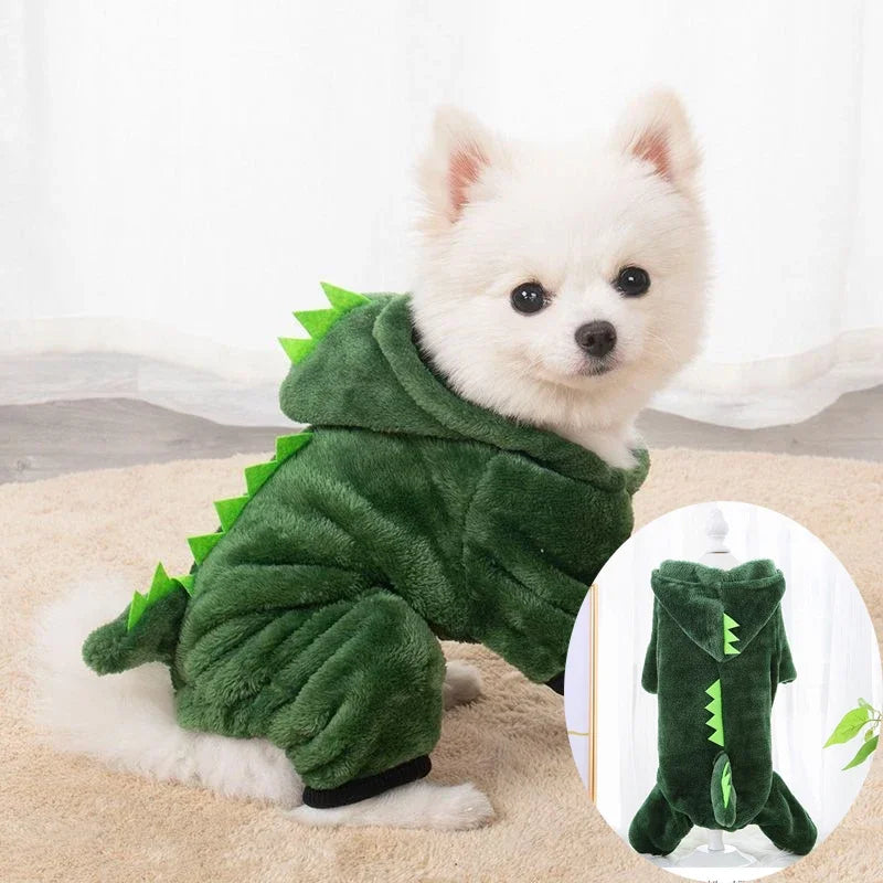 Pet Clothes for Small Medium Dogs Flannel Dog Jumpsuits Soft Comfortable Winter Warm Dog Cat Costume  Chihuahua Teddy Pet Coats