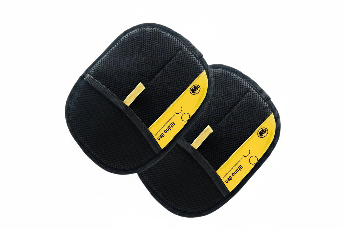 Upgrade Edition Large Pet Static Hair Removal Gloves - Black Polypropylene Cat Grooming Gloves with Yellow Accents