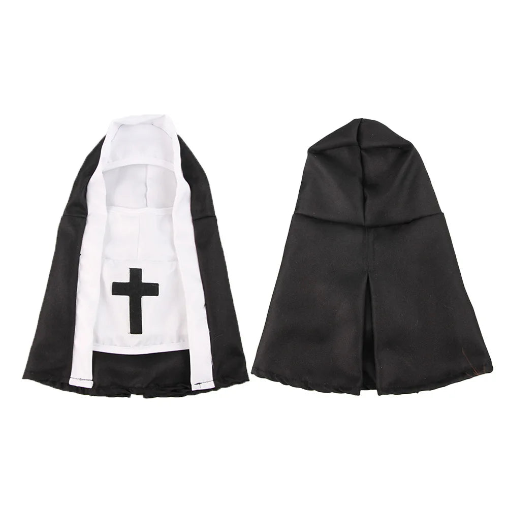 Nun Cat Costume Pet Clothes Small Dog Apparel Breathable Funny Party Festival Photo Props Dog Accessories