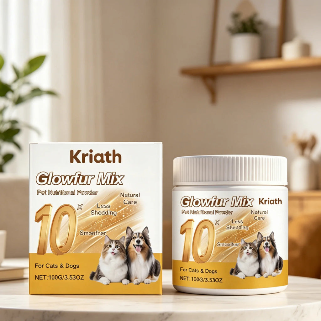 Kriath Pet Nutritional Powder Fur Smoothing Hair Loss Control Natural Skin Nourishment Supports Health Pet Hair Care Powder 100g