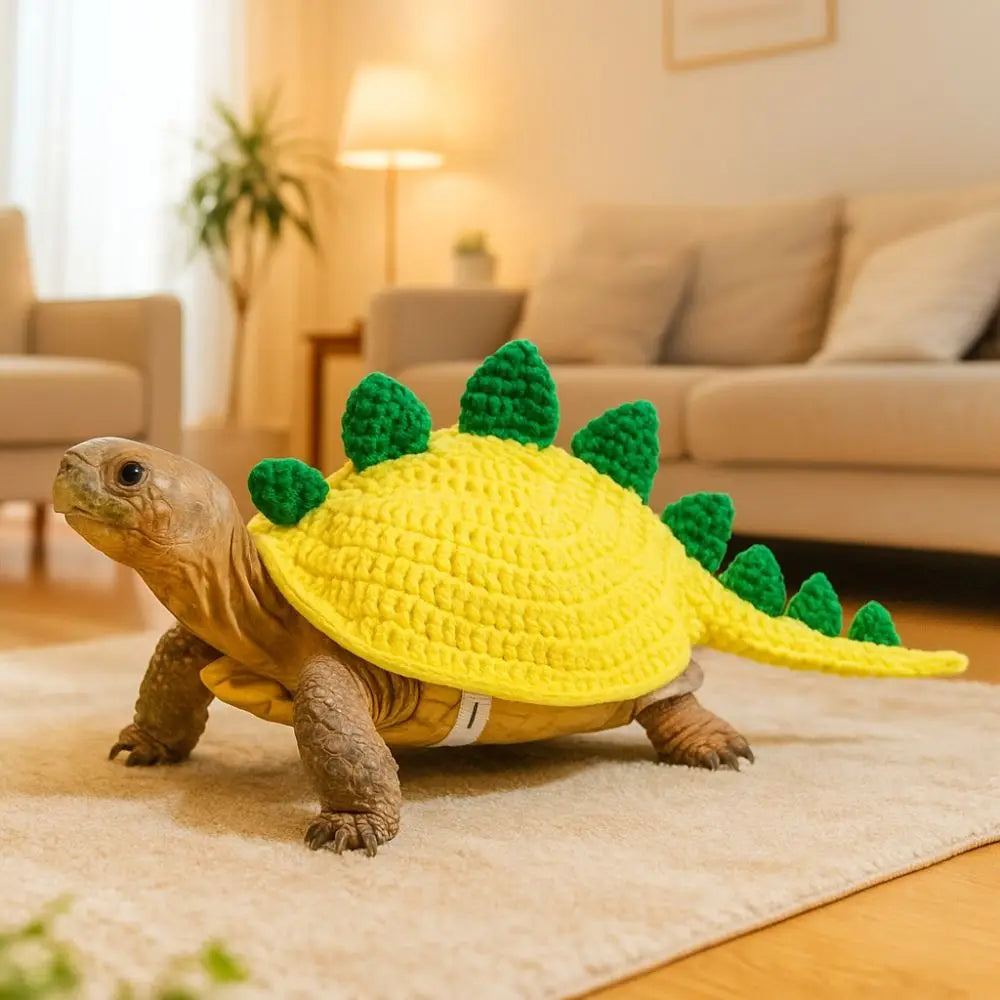 Pet Apparel Cartoon Turtle Knitted Sweater Dinosaur Warm Turtle Costume Adjustable Pet Tortoise Clothes Halloween Party