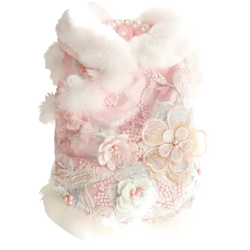 Winter Dog Coat Jacket New Year Pet Clothes Tang Suit Cat Puppy Outfit Yorkies Pomeranian Maltese Poodle Bichon Clothing Apparel