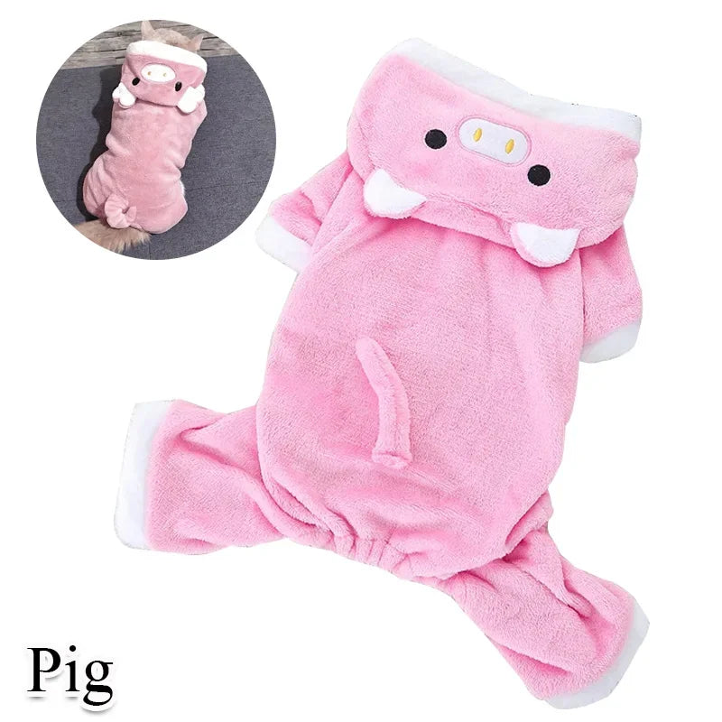 Coral Fleece Cosplay Costume for Pet  Clothing for Small Dogs Puppy Cats Clothes Chihuahua Yorkshire Costume Coat