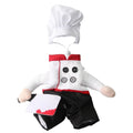 Dressing-Up Set Adjustable Pet Funny Chef Costume Breathable Polyester Pet Cook Outfit Comfortable Cat Party Dressed Up Festival