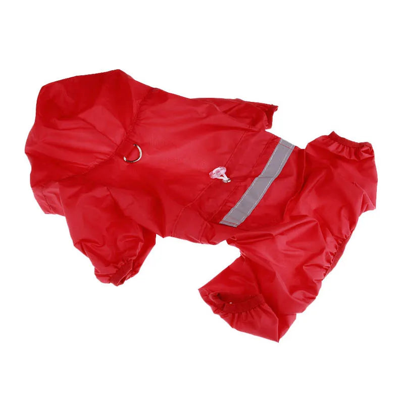 Pet Dog Rain Coat Cat Raincoat Outdoor Rainwear Hood Apparel Jumpsuit Puppy Rainy Day Casual Waterproof Jacket Pet Supplies