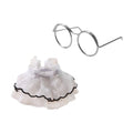 Pet Vest Adorable Hamster Princess Dress Lightweight Soft Pet Dress Eyeglasses Set Breathable Pet Puff Skirt Four Seasons